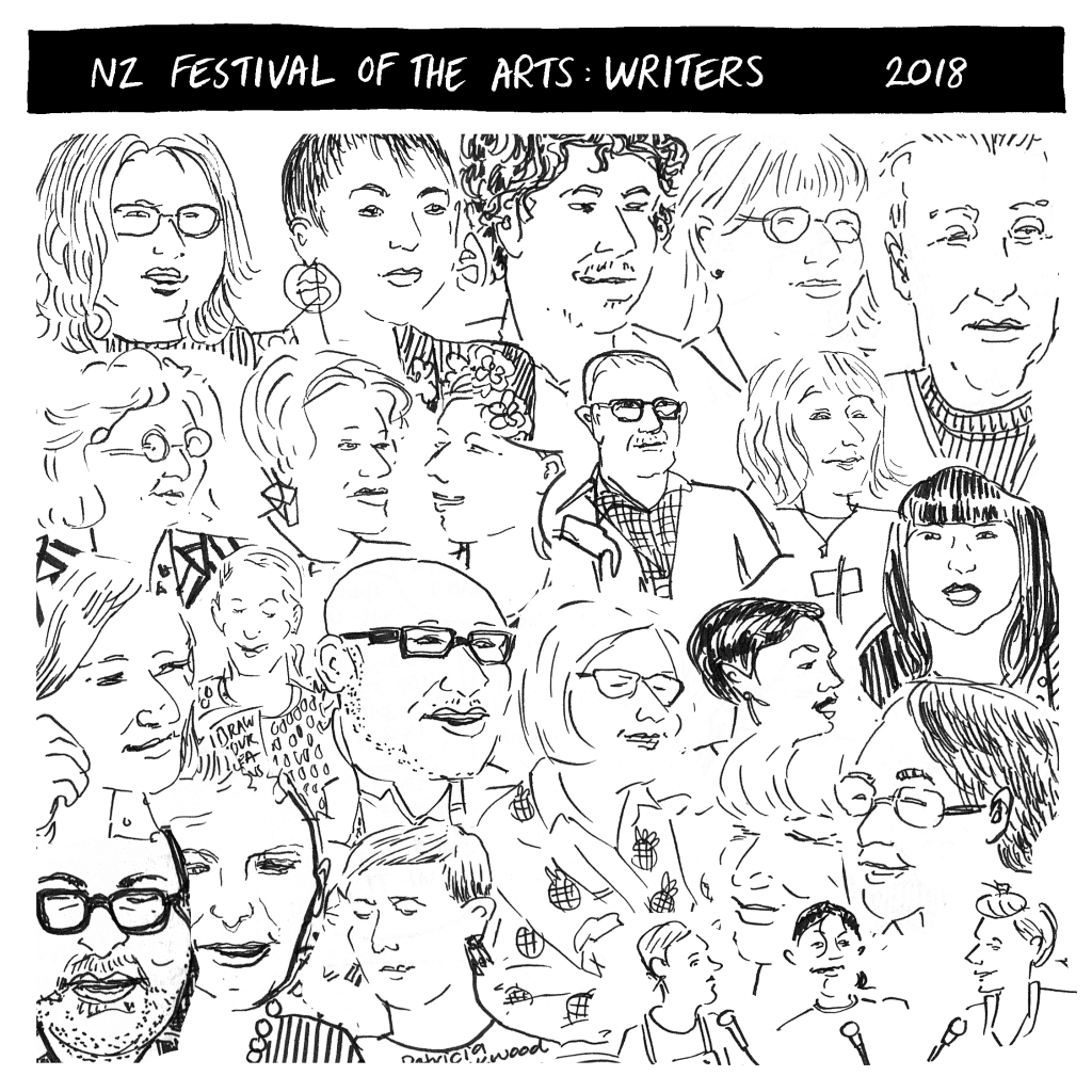 Collage of drawings by Tara Black from NZ Festival of the Arts 2018